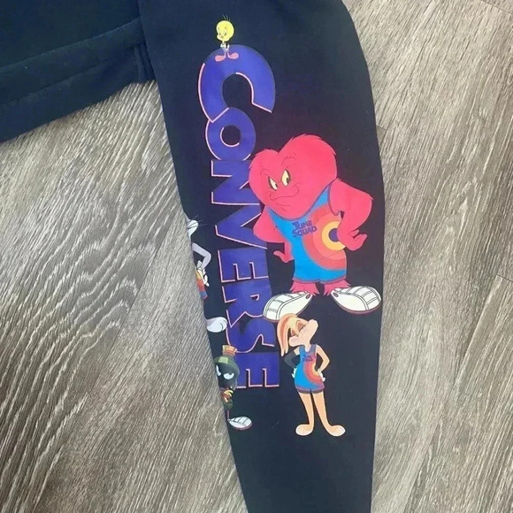 Mens Converse "A New Legacy x Space Jam" Black Hoodie - M - Picture 5 of 9